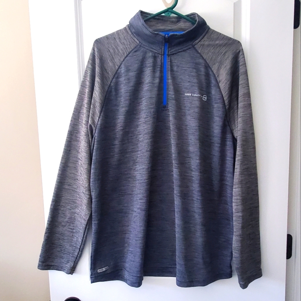 Free Country 1/4 zip micro tech long sleeve shirt EUC